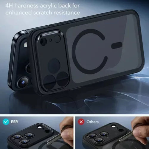  iPhone 17 Pro / iPhone 18 Pro matt fekete ESR Classic Hybrid HaloLock-4894240303214 3 kép