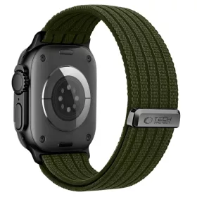  Apple Watch (44 / 45 / 46 / 49 mm) katonai zöld Tech-Protect Nylon S-5906302325467 2 kép