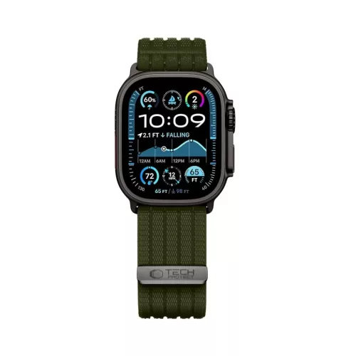  Apple Watch (44 / 45 / 46 / 49 mm) katonai zöld Tech-Protect Nylon S-5906302325467 3 kép