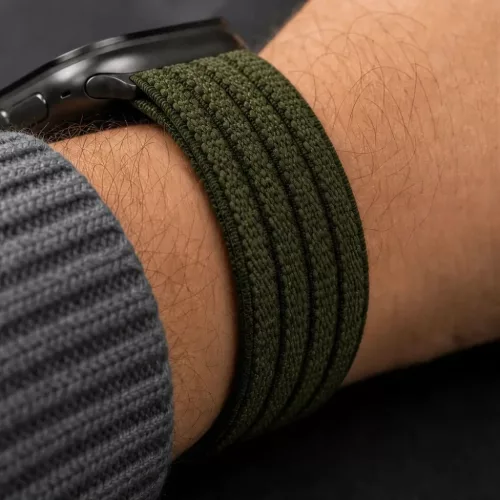  Apple Watch (44 / 45 / 46 / 49 mm) katonai zöld Tech-Protect Nylon S-5906302325467 8 kép