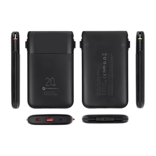 FORCELL F-ENERGY F10K6 10000 mAh powerbank beépített USB-C és Light-5903396362408 4 kép