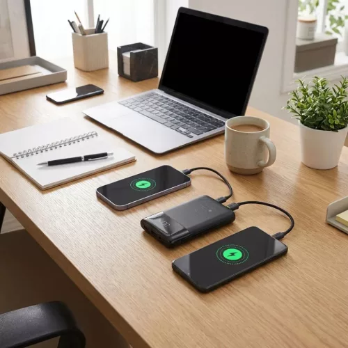 FORCELL F-ENERGY F10K6 10000 mAh powerbank beépített USB-C és Light-5903396362408 9 kép