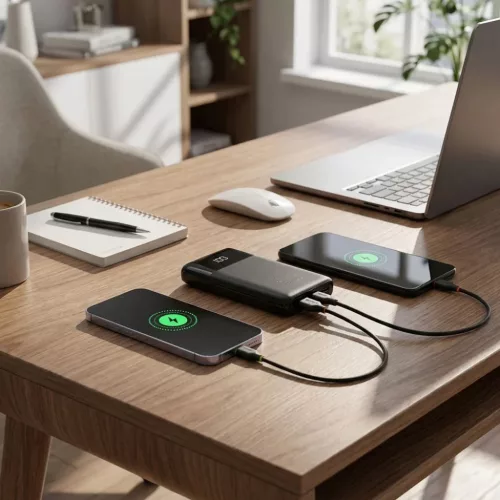 FORCELL F-ENERGY F10K6 10000 mAh powerbank beépített USB-C és Light-5903396362408 10 kép