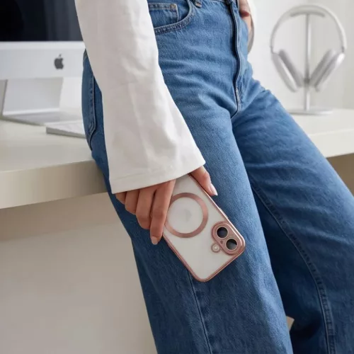 iPhone 17 Shiny Rose Gold Tech-protect Magflex MagSafe tok-5906302342365 6 kép