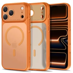   iPhone 17 Pro Max / 18 Pro Max Matt kozmikus narancs Tech-Protect MagPrime MagSafe CC tok