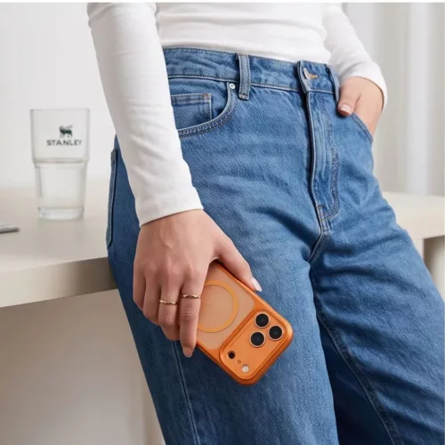 iPhone 17 Pro Max / 18 Pro Max Matt kozmikus narancs Tech-Protect MagP-5906302324804 7 kép