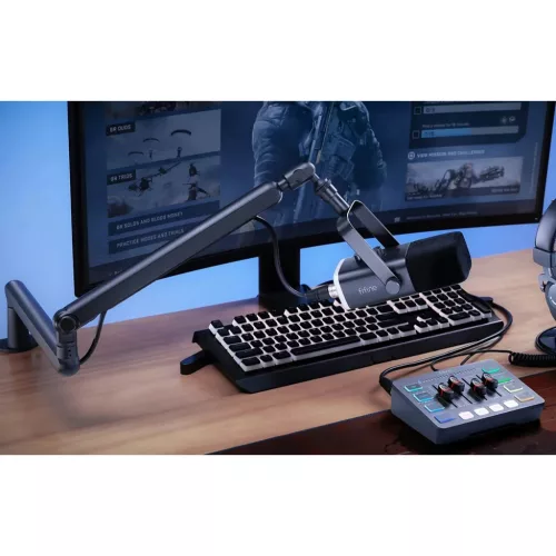 Fifine TAM8 dinamikus gamer mikrofon, rózsaszín-5410464335009 3 kép