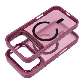   Tok iPhone 17 Pro / 18 Pro készülékhez Forcell F-Protect Shadow Stand Premium MagSafe-kompatibilis sötét cseresznye tok