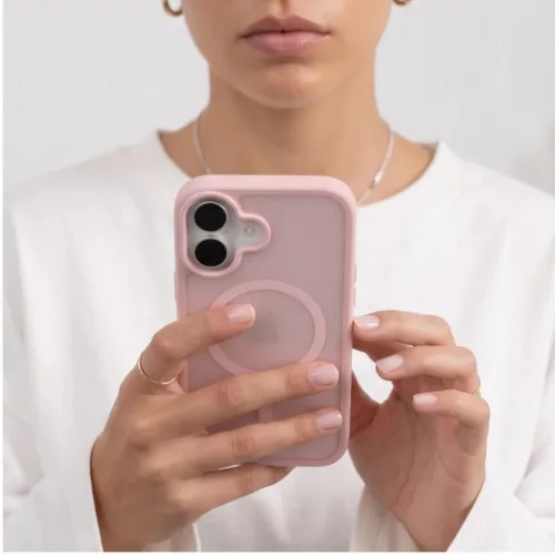  Apple iPhone 17 Matte Pink Tech-Protect BasicMag MagSafe tok-5906302341535 6 kép