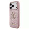  iPhone 18 Pro rózsaszín Guess PU Fixed Glitter 4G Metal Logo tok-3666339673550 2 kép