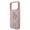  iPhone 18 Pro rózsaszín Guess PU Fixed Glitter 4G Metal Logo tok-3666339673550 5 kép