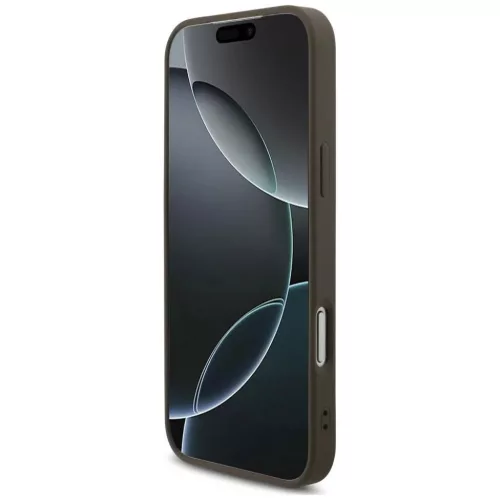 iPhone 18 Pro barna Guess PU 4G fém logós tok-3666339650698 5 kép