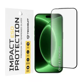 iPhone 18 Pro Black Techsuit ESD Glass üvegfólia-5949419382145 1 kép