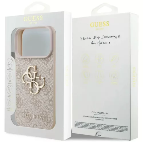  Apple iPhone 18 Pro Rózsaszín Guess Hardcase 4G Big Logo (GUHCP18L4-3666339650773 8 kép