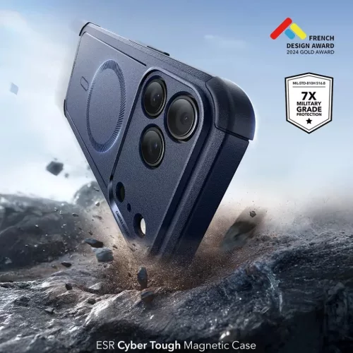 iPhone 18 Pro / iPhone 17 Pro kék ESR Cyber HaloLock tok-4894240303658 5 kép