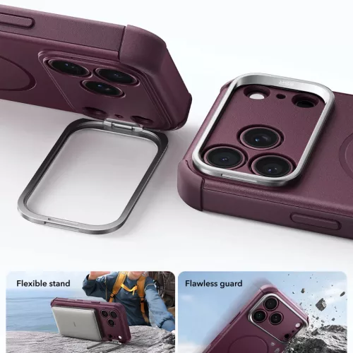 iPhone 18 Pro / iPhone 17 Pro matt mélybordó ESR Cyber Armor kitáma-4894240303924 3 kép