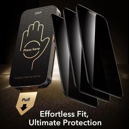 iPhone 18 Pro Max fekete ESR Privacy Armorite UltraFit kijelzővédő -4894240305898 2 kép