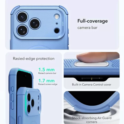 iPhone 18 Pro / iPhone 17 Pro világoskék ESR Cyber HaloLock tok-4894240303634 4 kép