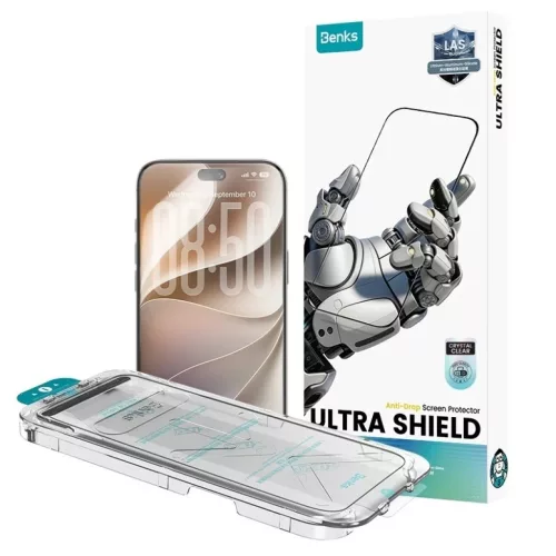  iPhone 18 Pro Max/17 Pro Max fekete Benks Ultra Shield HD edzett üve-6948005931353 10 kép
