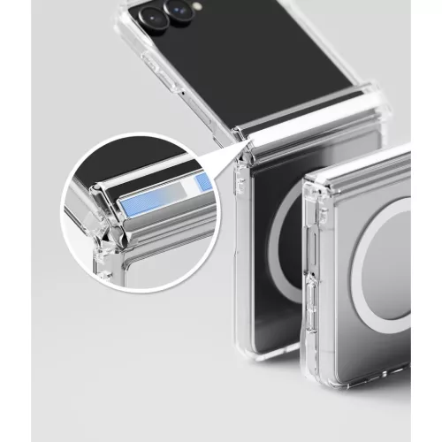  Samsung Galaxy Z Flip 8 átlátszó Ringke Fusion Flap Magnetic MagSa-8800328819405 7 kép