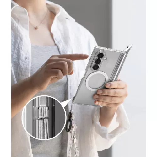  Samsung Galaxy Z Fold 8 Ultra átlátszó Ringke Fusion Flap Magnetic-8800328819320 9 kép