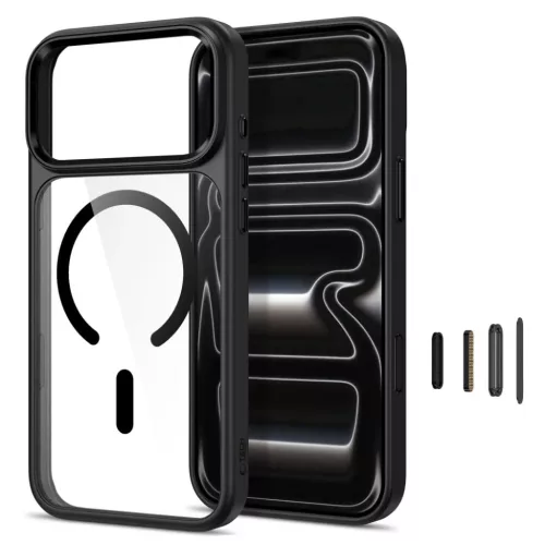 iPhone 17 Pro / 18 Pro fekete/átlátszó Tech-Protect Magmat MagSafe-5906302325283 2 kép