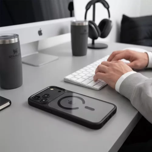 iPhone 17 Pro / 18 Pro fekete/átlátszó Tech-Protect Magmat MagSafe-5906302325283 5 kép