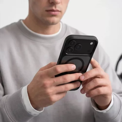  iPhone 17 Pro / 18 Pro fekete/átlátszó Tech-Protect Magmat MagSafe-5906302325283 6 kép
