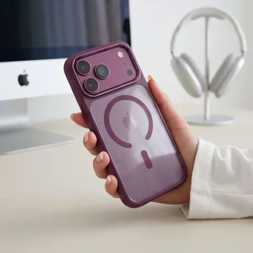  iPhone 17 Pro Max / 18 Pro Max sötét cseresznye/átlátszó Tech-Pr-5906302341771 8 kép
