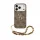 iPhone 18 Pro barna Guess PU 4G fém logós pántos tok