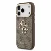  iPhone 18 Pro barna Guess PU 4G fém logós pántos tok-3666339676834 3 kép
