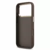  iPhone 18 Pro barna Guess PU 4G fém logós pántos tok-3666339676834 7 kép