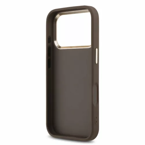  iPhone 18 Pro barna Guess PU 4G fém logós pántos tok-3666339676834 7 kép
