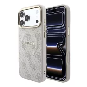  iPhone 18 Pro rózsaszín Guess 4G aranykeretes dombornyomott MagSafe-3666339655181 1 kép