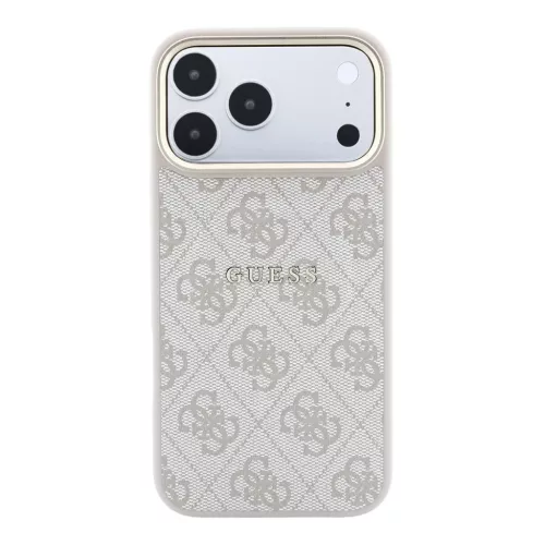  iPhone 18 Pro rózsaszín Guess 4G aranykeretes dombornyomott MagSafe-3666339655181 3 kép