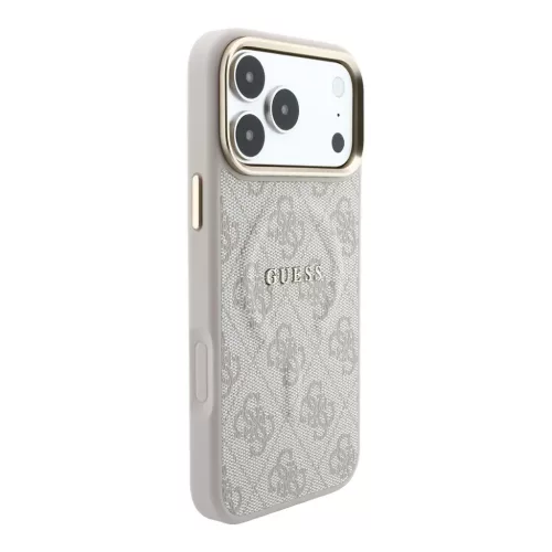  iPhone 18 Pro rózsaszín Guess 4G aranykeretes dombornyomott MagSafe-3666339655181 4 kép