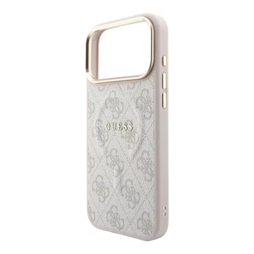  iPhone 18 Pro rózsaszín Guess 4G aranykeretes dombornyomott MagSafe-3666339655181 5 kép