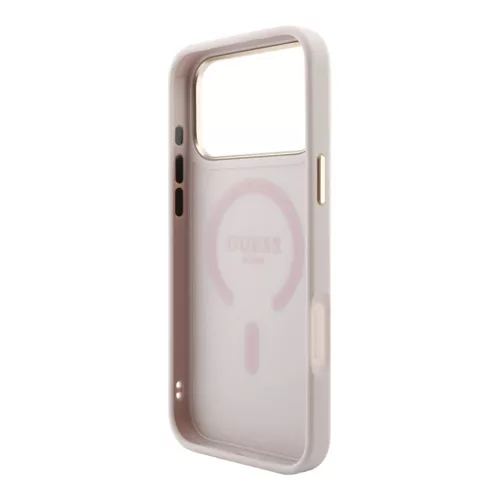  iPhone 18 Pro rózsaszín Guess 4G aranykeretes dombornyomott MagSafe-3666339655181 6 kép