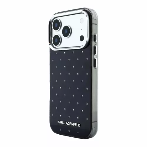  iPhone 18 Pro fekete Karl Lagerfeld IML strasszköves MagSafe tok-3666339650575 2 kép