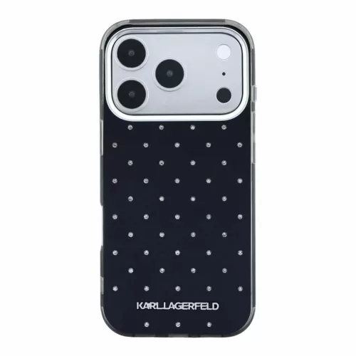  iPhone 18 Pro fekete Karl Lagerfeld IML strasszköves MagSafe tok-3666339650575 3 kép