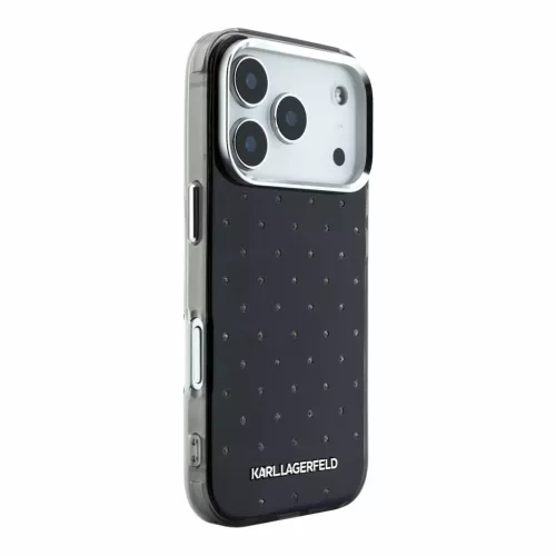  iPhone 18 Pro fekete Karl Lagerfeld IML strasszköves MagSafe tok-3666339650575 4 kép
