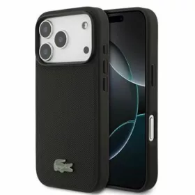  iPhone 18 Pro fekete Lacoste Iconic Petit Pique PVC MagSafe tok fém -3666339645069 1 kép