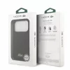  iPhone 18 Pro fekete Lacoste Iconic Petit Pique PVC MagSafe tok fém -3666339645069 7 kép