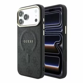  iPhone 18 Pro fekete Guess PU bőr 4G arany keretes dombornyomott Mag-3666339655068 1 kép