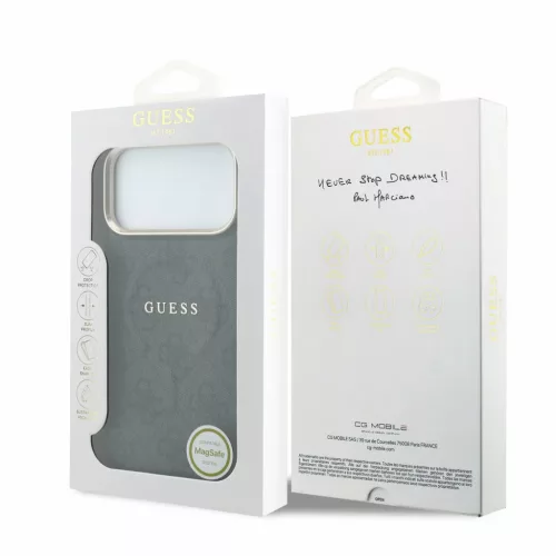  iPhone 18 Pro fekete Guess PU bőr 4G arany keretes dombornyomott Mag-3666339655068 7 kép