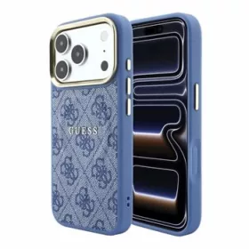  iPhone 18 Pro Kék Guess PU műbőr 4G aranykeretes dombornyomott Mag-3666339655143 1 kép
