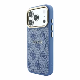  iPhone 18 Pro Kék Guess PU műbőr 4G aranykeretes dombornyomott Mag-3666339655143 2 kép