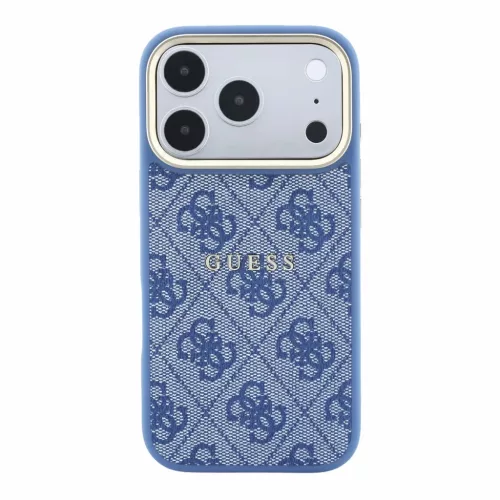 iPhone 18 Pro Kék Guess PU műbőr 4G aranykeretes dombornyomott Mag-3666339655143 3 kép