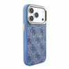  iPhone 18 Pro Kék Guess PU műbőr 4G aranykeretes dombornyomott Mag-3666339655143 4 kép