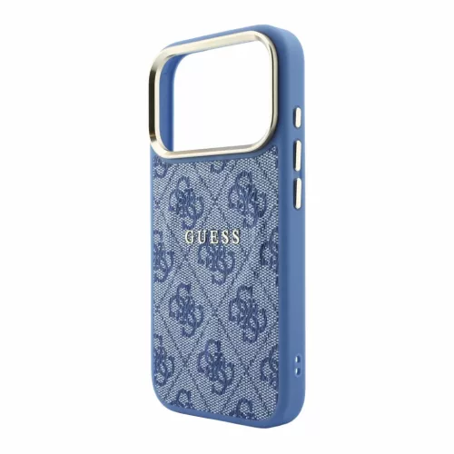  iPhone 18 Pro Kék Guess PU műbőr 4G aranykeretes dombornyomott Mag-3666339655143 5 kép